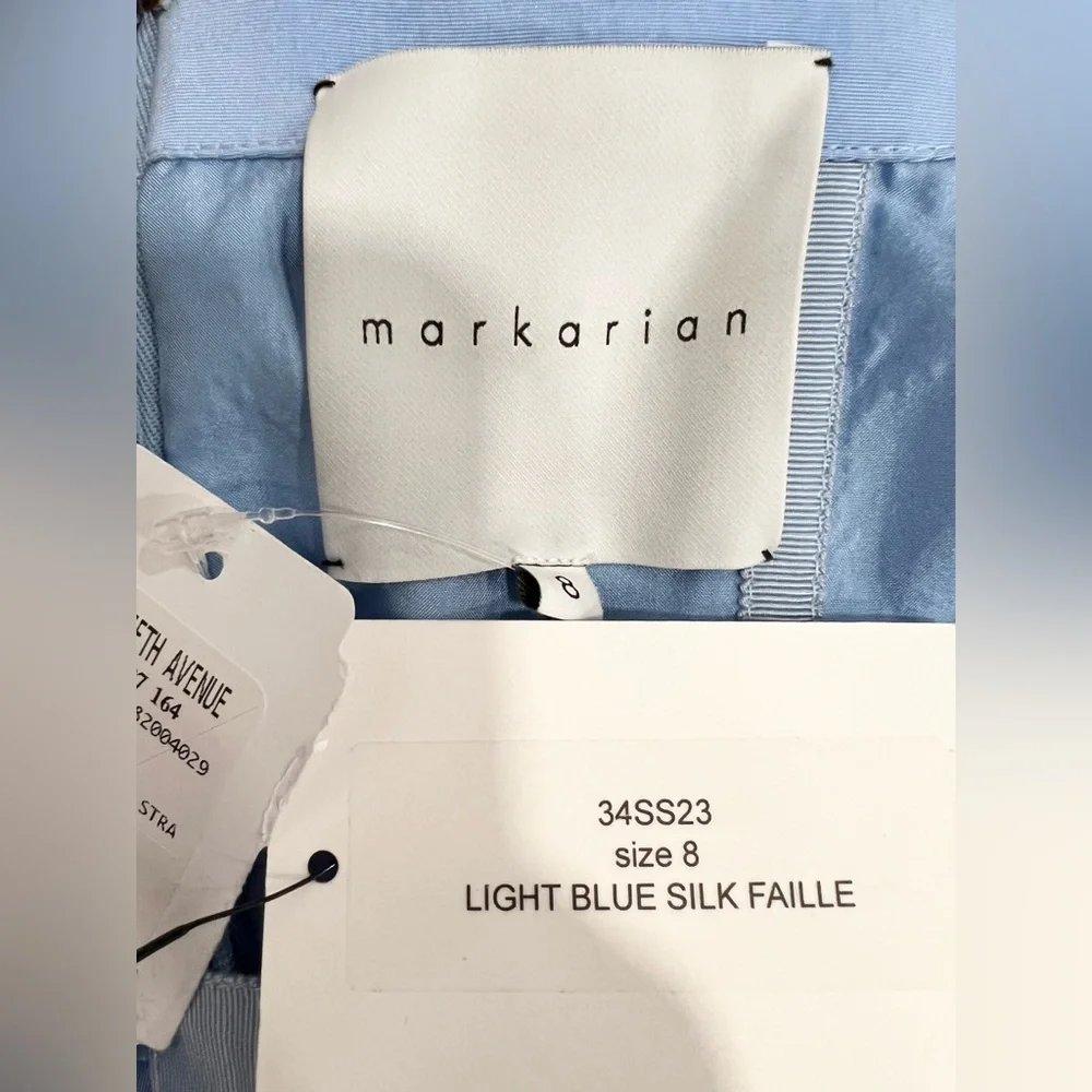 MARKARIAN Fiorela Light Blue Strapless Midi Dress - Picture 13 of 13